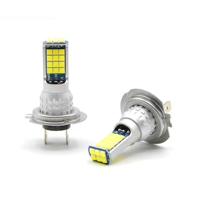 Set 2 becuri auto H7, putere 90W/bec, rezistente la apa, consum redus, durata mare de viata, argintiu