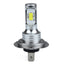 Set 2 becuri LED H7 CSP 3570, 5000 lm, putere LED 40W, alb rece, 6000 K, lumini de ceata, faza scurta, faza lunga, instalare Plug & Play