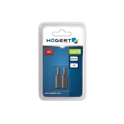 Set 2 bucati bit-uri surubelnita H4 25mm din otel S2, profil hexagonal 1/4