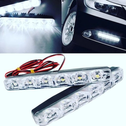 Set 2 bucati lumini de zi universale, FOXMAG24, 6 leduri premium