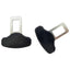 Set 2 catarame pentru centura de siguranta, din metal si plastic, dimensiuni 6 X 5.5 cm, negru