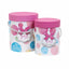 Set 2 cutii cilindrice cu model, dimensiuni 17.5x14.5 cm si 15.5x12 cm