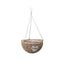 Set 2 ghivece suspendate din rachita, diametre 20cm si 25cm, cu lant