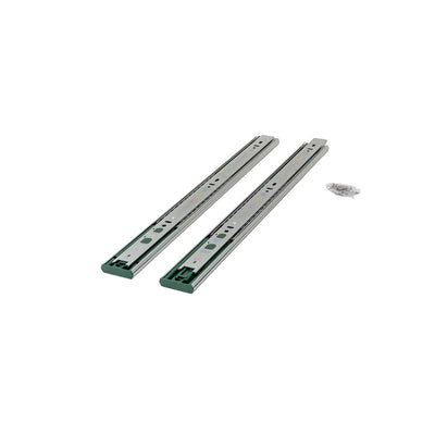 Set 2 glisiere cu bile, lungime 450mm, culoare argintie