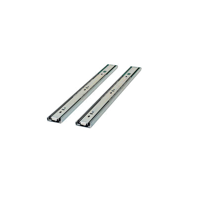 Set 2 glisiere cu bile, lungime 450mm, culoare argintiu