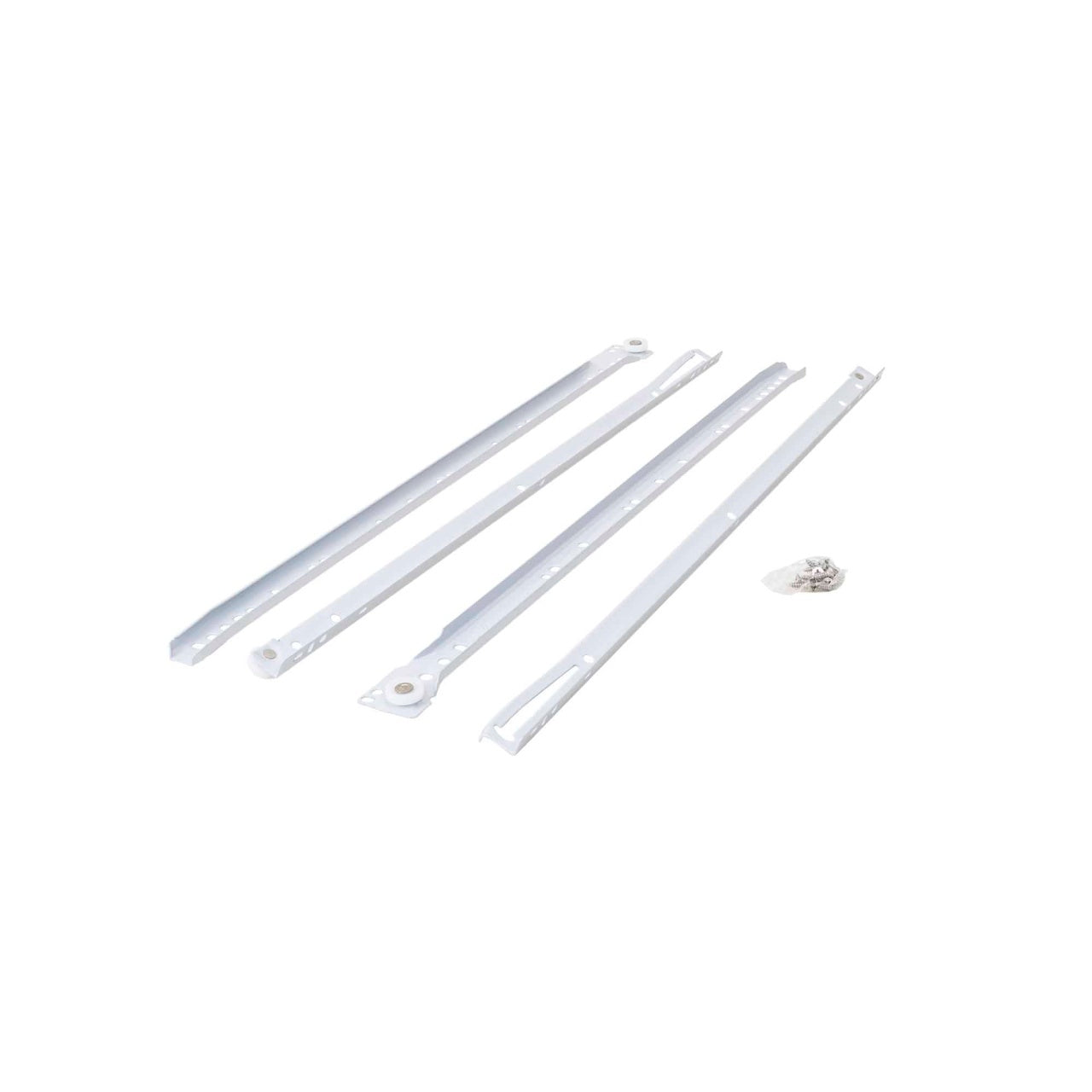 Set 2 glisiere pe role, lungime 500mm, culoare alba