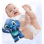 Set 2 Jucarii interactive de plus Lilo si Stitch, cu efecte luminoase si muzicale, care respira si calmeaza copilul, 15 cm lungime, albastru/roz