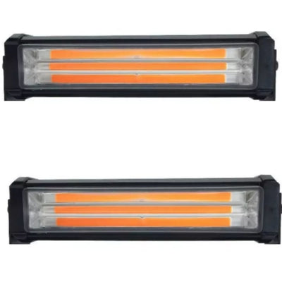 Set 2 lampi avertizare galbene 3 Led FOXMAG24, LED, 12-24V, 36W, stroboscoape 9 functii, grila sau plafon