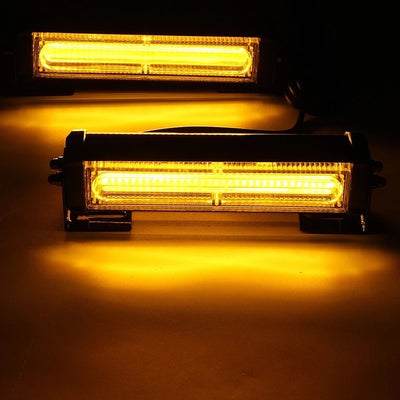 Set 2 lampi avertizare galbene 3 Led FOXMAG24, LED, 12-24V, 36W, stroboscoape 9 functii, grila sau plafon