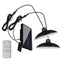 Set 2 lampi solare, bec LED, cu panou solar, telecomanda, putere totala 200 W, senzor amurg, din ABS, negru