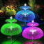 Set 2 lampi solare decorative, pentru gradina, cu 7 culori interschimbabile, tip meduza, rezistente la apa si temperaturi scazute, multicolor