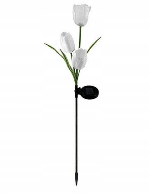 Set 2 lampi Solare Grădină Tip Lalea, 30 cm, 30 LM, Lumina Albă, Eco-Friendly