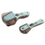 Set 2 linguri masurare pentru bucatarie, cu maner ergonomic, din plastic rezistent, cu buton de selectie, Gri/Albastru
