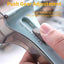 Set 2 linguri masurare pentru bucatarie, cu maner ergonomic, din plastic rezistent, cu buton de selectie, Gri/Albastru