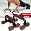 Set 2 manere pentru antrenament, din ABS, cu sistem antialunecare, portabile, pentru tonifierea bratelor si abdomenului, negru