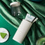 Set 2 pahare pentru periuta de dinti, dimensiuni 20 x 6 cm, 1 x alb / 1 x verde, din material plastic, compact si usor de transportat, alb/verde