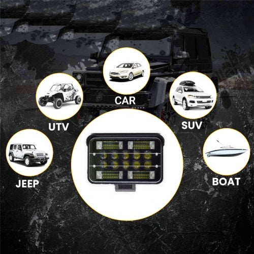 Set 2 Proiectoare led FOXMAG24 192W, Suv, ATV, Tractor, Jeep, 2 faze