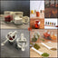 Set 2 recipiente condimente, din sticla, lingura reglabila, capac etans, capacitate 250ml, gri
