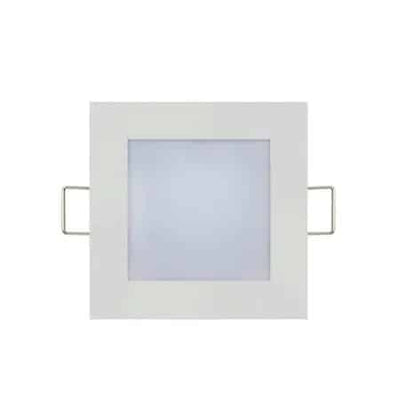 Set 2 spoturi LED patrate Slim 3W, lumina rece 6400K, 260lm, 90x90mm