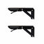 Set 2 suporti pliabili metalici pentru raft, 200mm, culoare neagra