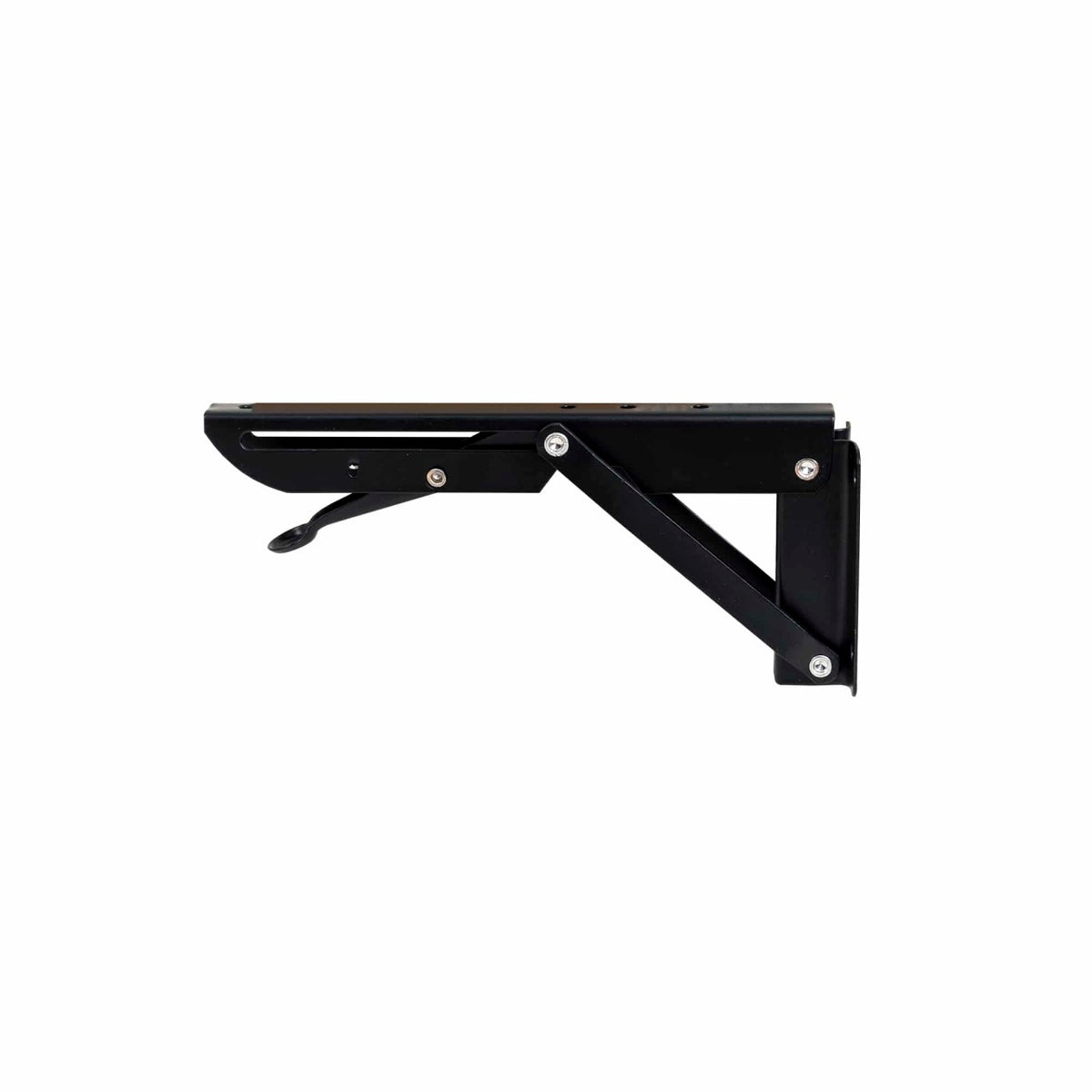 Set 2 suporti pliabili metalici pentru raft, 200mm, culoare neagra
