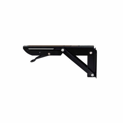 Set 2 suporti pliabili metalici pentru raft, 200mm, culoare neagra