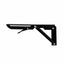 Set 2 suporti pliabili metalici pentru raft, 250mm, culoare negru