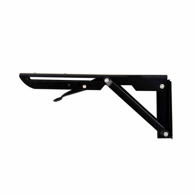 Set 2 suporti pliabili metalici pentru raft, 250mm, culoare negru