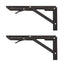 Set 2 suporti pliabili metalici pentru raft, 300mm, culoare neagra
