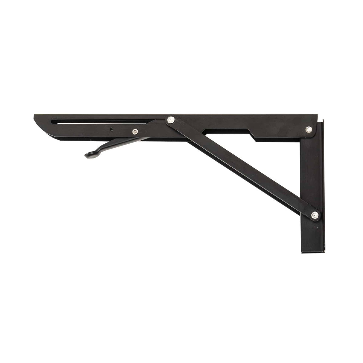 Set 2 suporti pliabili metalici pentru raft, 300mm, culoare neagra