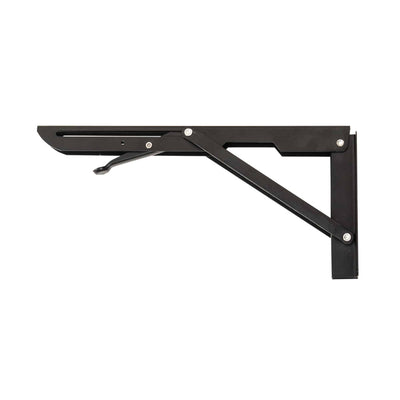 Set 2 suporti pliabili metalici pentru raft, 300mm, culoare neagra