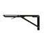Set 2 suporti pliabili metalici pentru raft, lungime 400mm, culoare negru