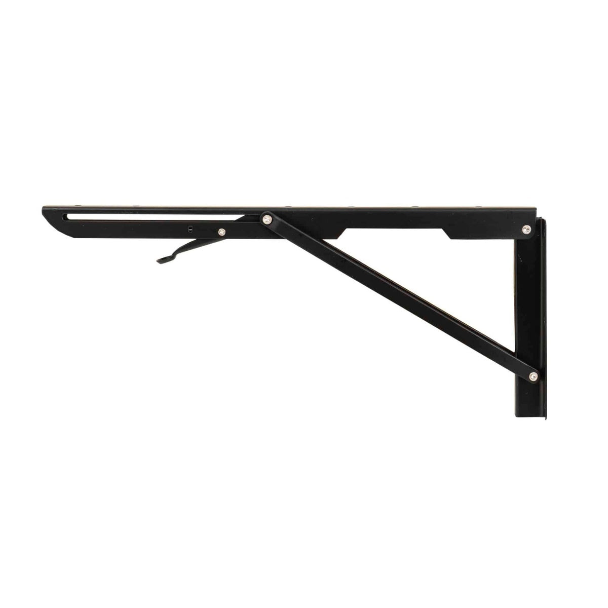 Set 2 suporti pliabili metalici pentru raft, lungime 400mm, culoare negru