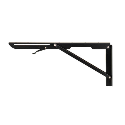 Set 2 suporti pliabili metalici pentru raft, lungime 400mm, culoare negru
