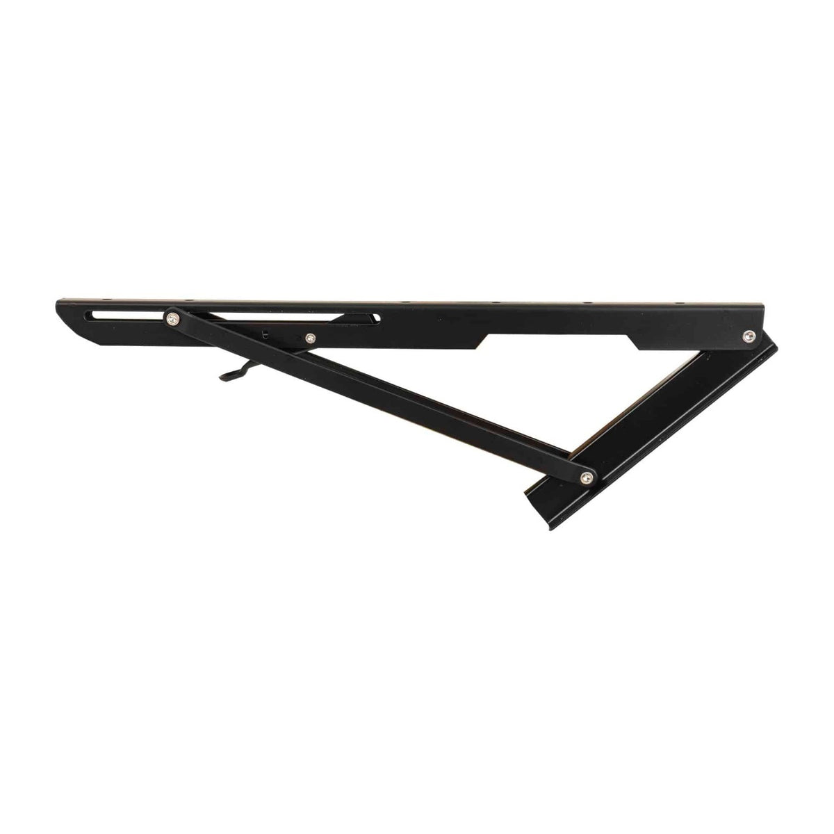 Set 2 suporti pliabili metalici pentru raft, lungime 400mm, culoare negru