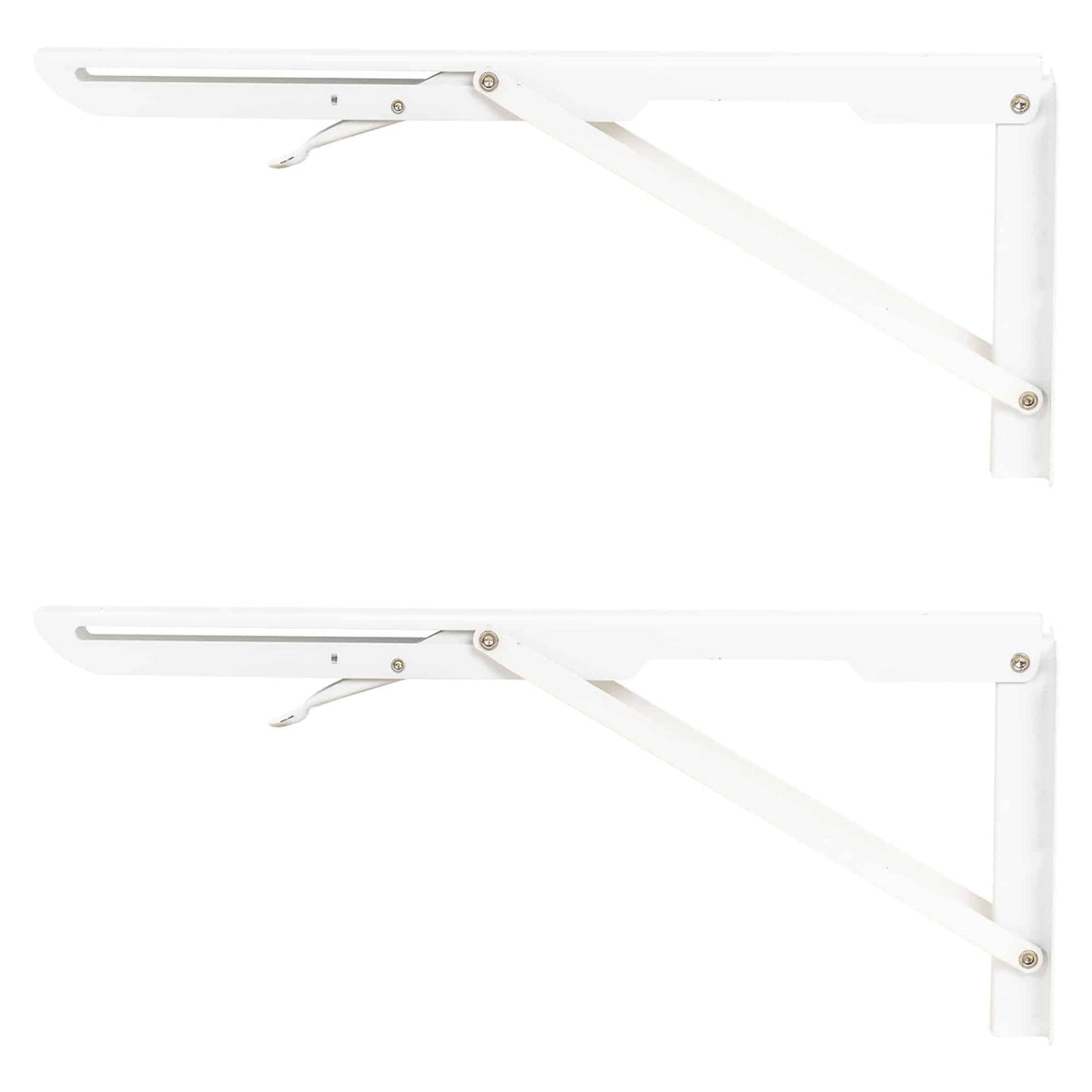 Set 2 suporti pliabili pentru raft 400mm, culoare alb
