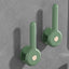 Set 2 suporturi autoadezive, pentru agatat accesorii, dimensiuni 13 x 5.5 cm, din plastic, verde