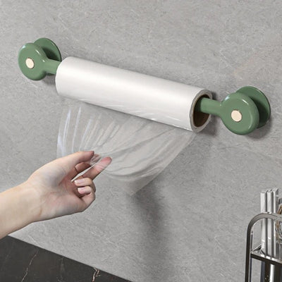 Set 2 suporturi autoadezive, pentru agatat accesorii, dimensiuni 13 x 5.5 cm, din plastic, verde