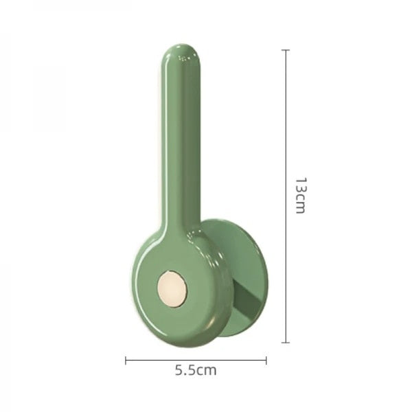 Set 2 suporturi autoadezive, pentru agatat accesorii, dimensiuni 13 x 5.5 cm, din plastic, verde
