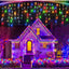Instalație LED tip țurțuri, 700 LED-uri, 35 m, multicoloră – imagine 3