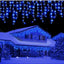 Instalație LED tip țurțuri, 400 LED-uri, 15 m, albastră – imagine 3
