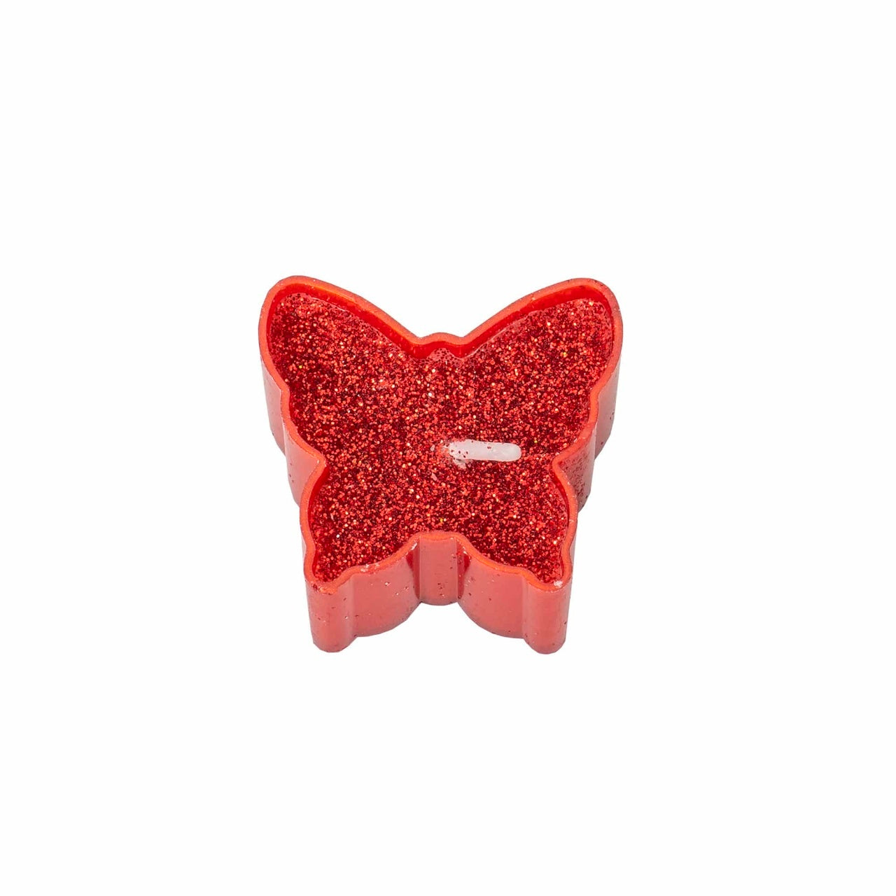 Set 25 lumanari decorative fluture rosu, dimensiuni 4x3.7x1.7 cm