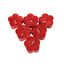 Set 25 lumanari decorative rosii, forma floare, 4x4x1.7 cm