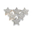 Set 25 lumanari decorative steluta argintiu, 4x4x1.7 cm