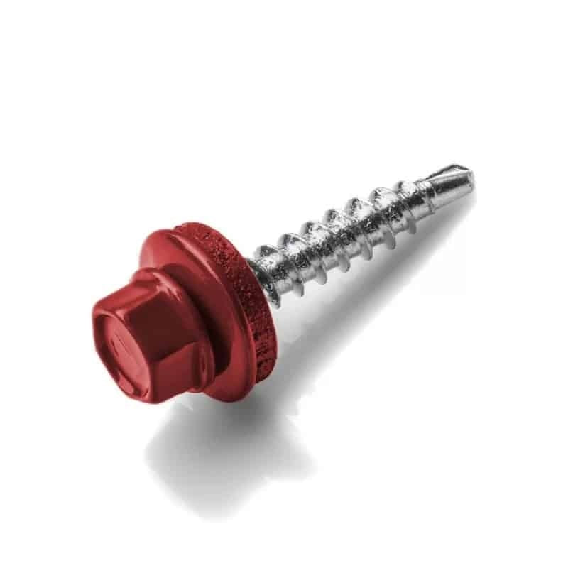 Set 250 suruburi autoforante cu cap hexagonal si saiba 4.8x35mm pentru lemn si tabla
