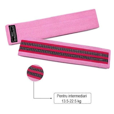 Set 3 benzi elastice FOXMAG24, pentru fitness, 3 niveluri de rezistenta