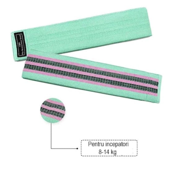 Set 3 benzi elastice FOXMAG24, pentru fitness, 3 niveluri de rezistenta