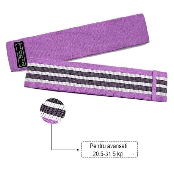 Set 3 benzi elastice FOXMAG24, pentru fitness, 3 niveluri de rezistenta