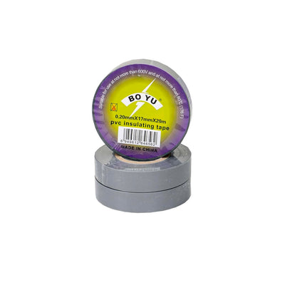 Set 3 benzi izolare fire 0.2x1.7mm, 20m, culoare gri PVC