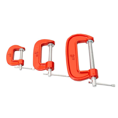Set 3 cleme de fixare cu deschidere 25, 50 si 75 mm